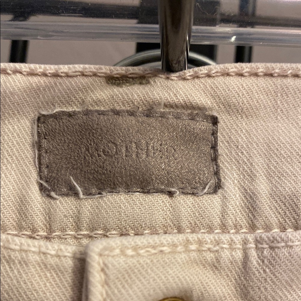 MOTHER Cream Straight Leg Jeans - Picture 2 of 14
